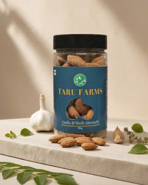 Taru Farms Garlic & Herb Almonds 95g jar