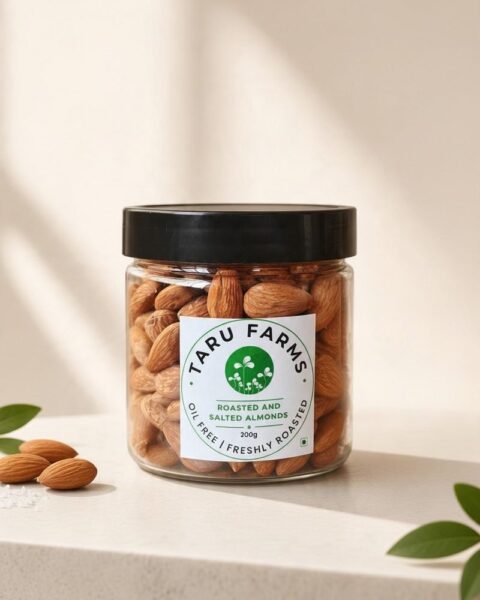 Taru Farms Roasted & Salted Almonds 200g jar