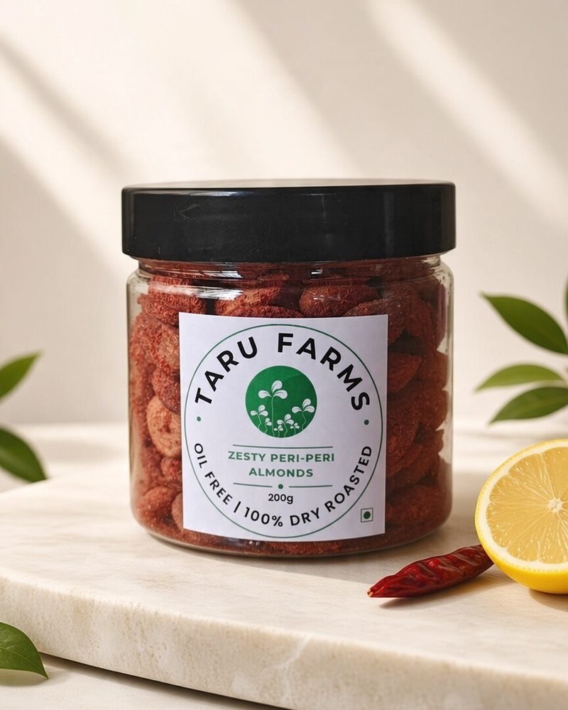 Taru Farms Zesty Peri-Peri Almonds jar